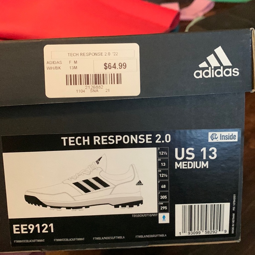 Brand new in box Adidas Men’s Tech Response 2.0. Golf shoes.